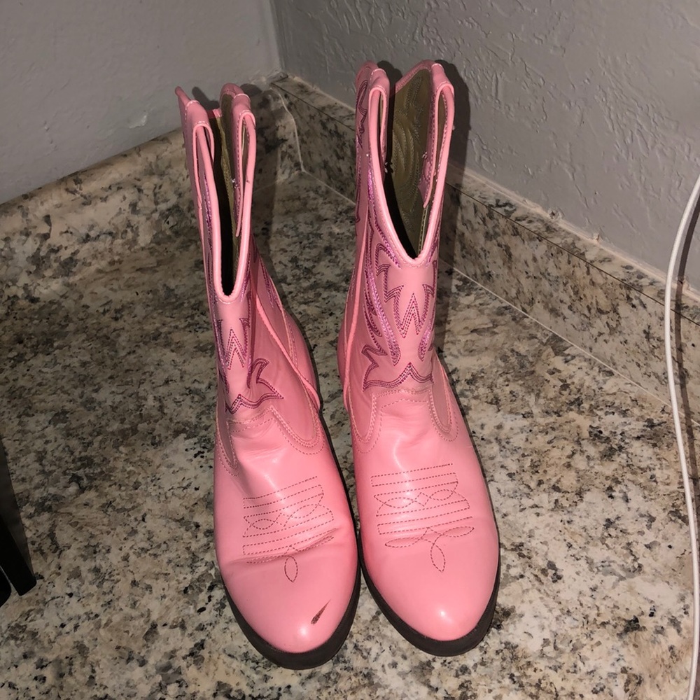 Pink boots